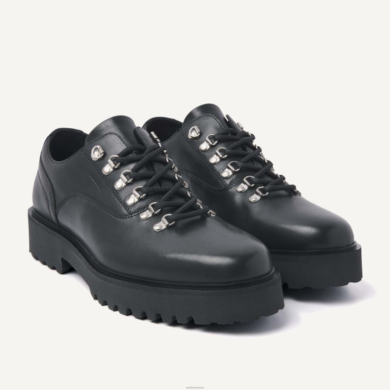 Nubikk Heren Logan vince derbyschoenen H22BN72 schoenen zwart