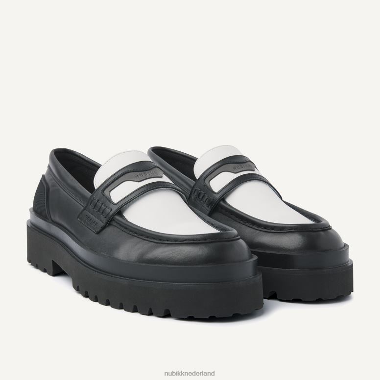Nubikk Heren Ethan Gatsby combi-loafers H22BN56 schoenen zwart