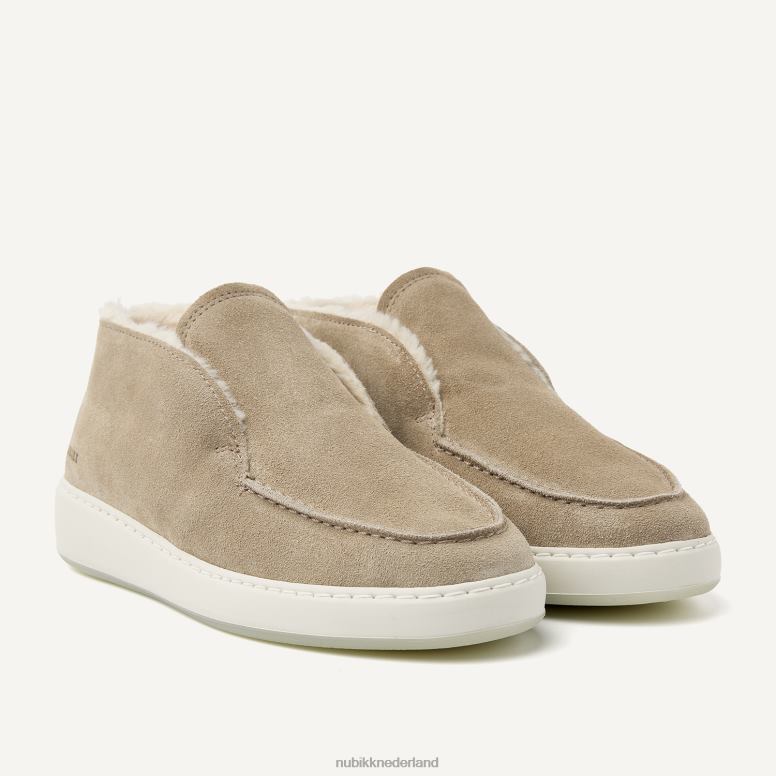 Nubikk Heren Jiro suo mid loafers van bont H22BN70 schoenen taupe
