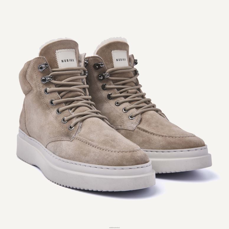 Nubikk Heren Jonah laarzen van polarbont H22BN2 schoenen taupe