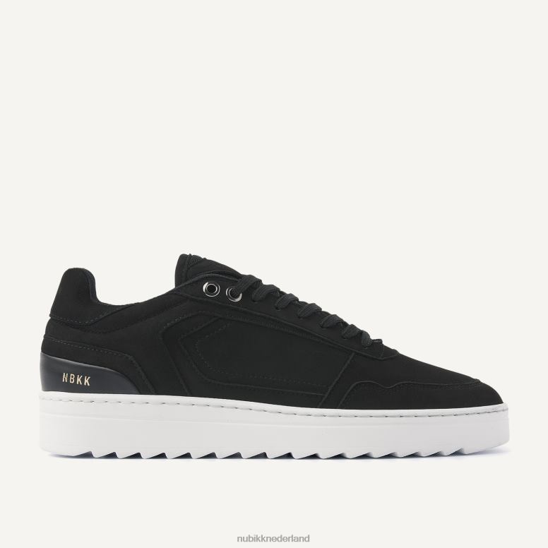 Nubikk Heren Cliff rieten sneakers H22BN41 schoenen zwart