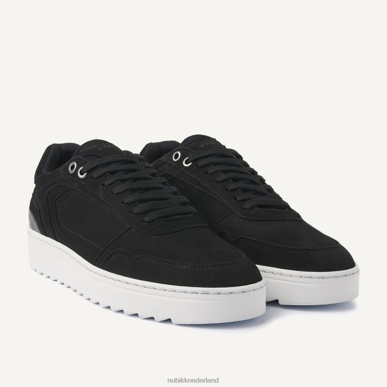 Nubikk Heren Cliff rieten sneakers H22BN41 schoenen zwart