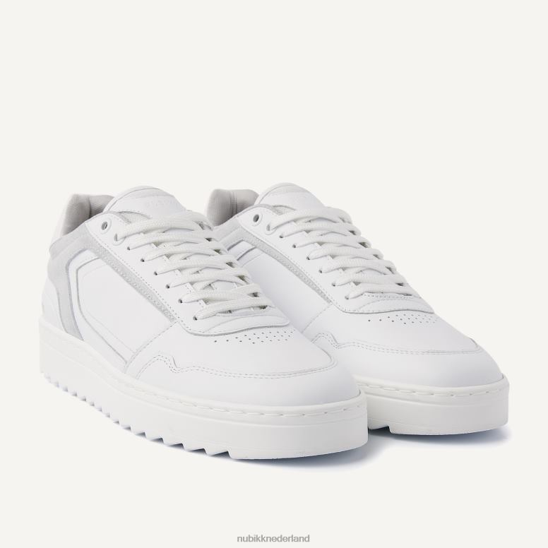Nubikk Heren Cliff rieten sneakers H22BN43 schoenen wit
