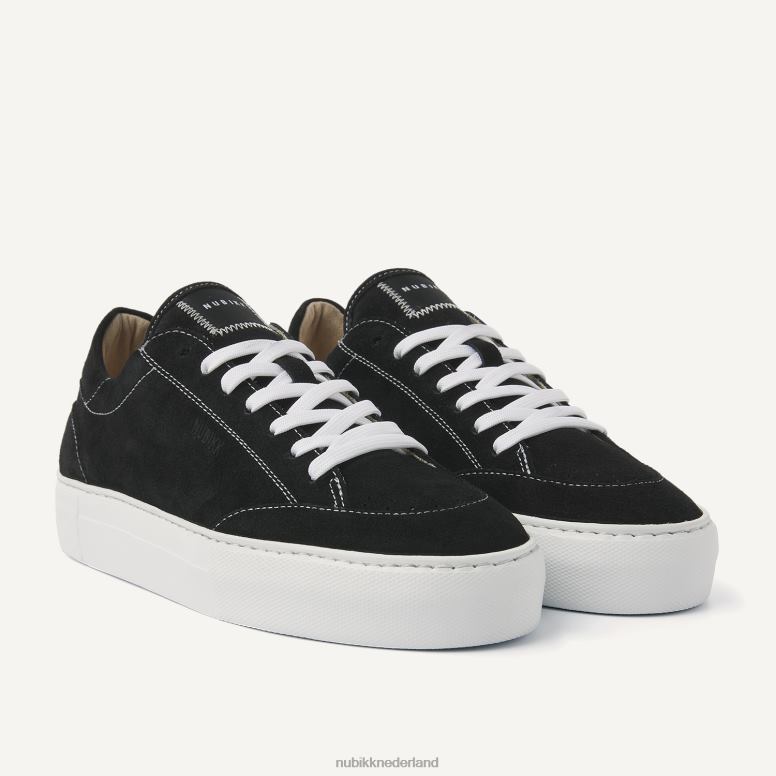 Nubikk Heren Jagger Tora suède sneakers H22BN44 schoenen zwart