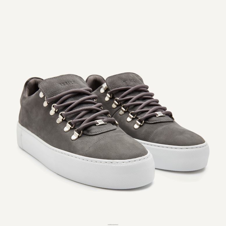 Nubikk Heren Jagger klassieke sneakers H22BN49 schoenen grijs