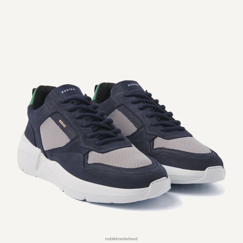 Nubikk Heren Roque Road Wave combi-sneakers H22BN33 schoenen marine