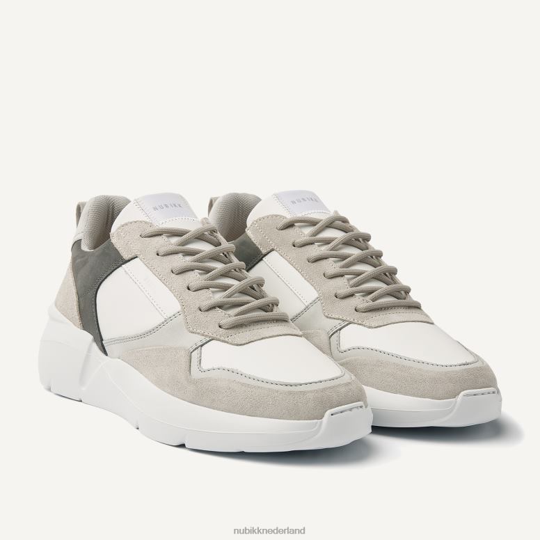 Nubikk Heren Roque Road Wave combi-sneakers H22BN34 schoenen wit
