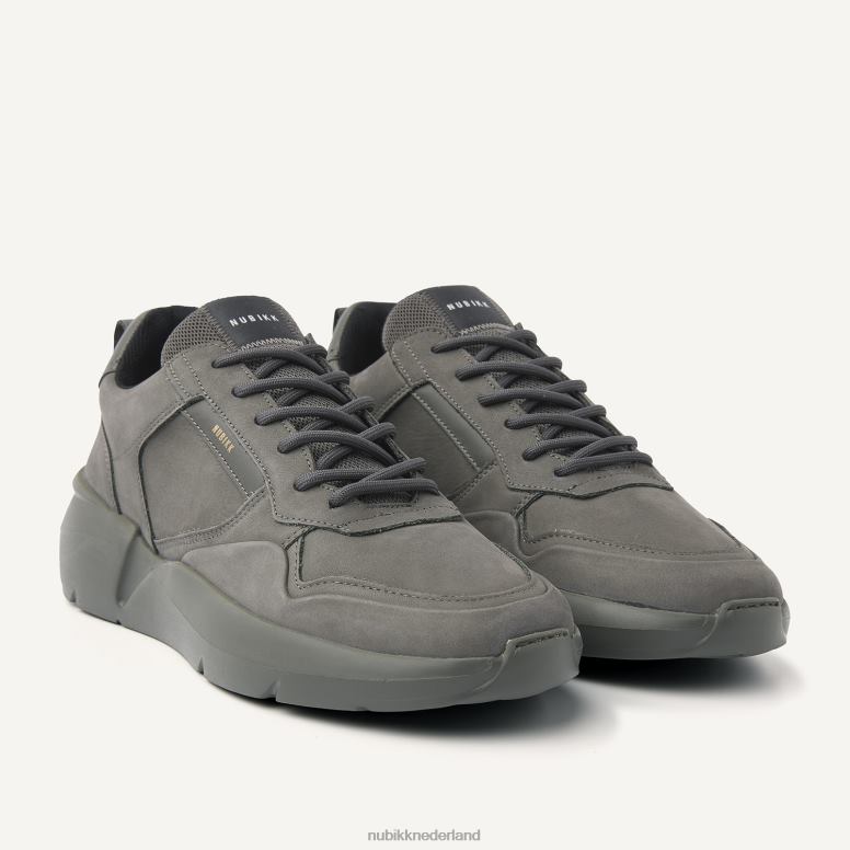 Nubikk Heren Roque Road Wave-sneakers H22BN30 schoenen grijs