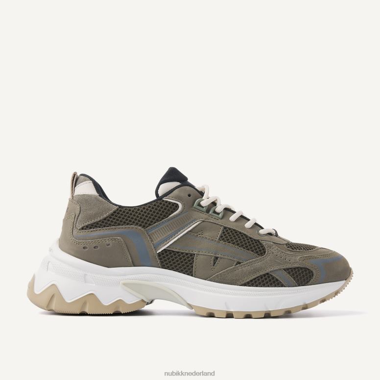 Nubikk Heren Ross Nomad-sneakers H22BN37 schoenen groente
