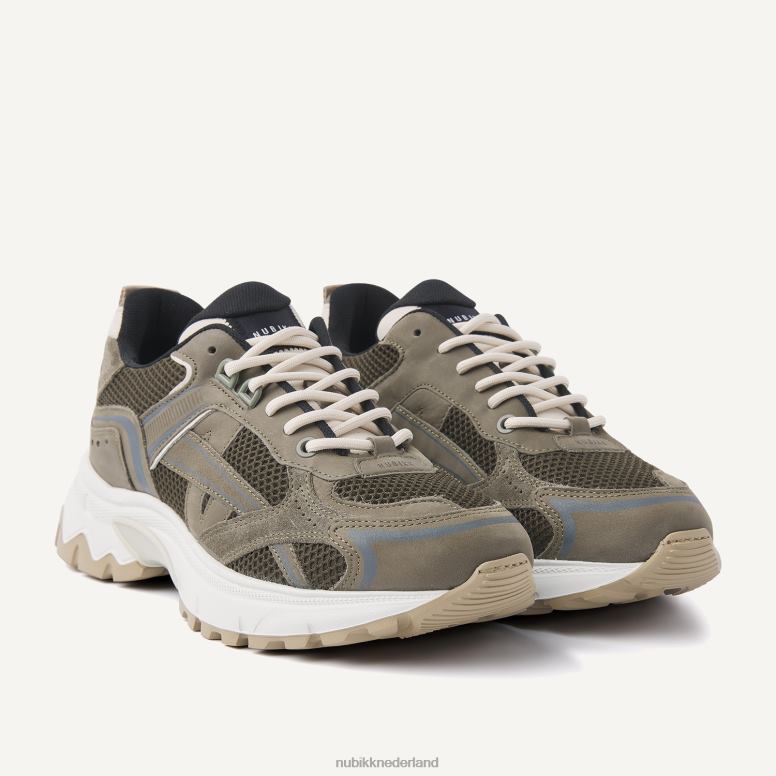 Nubikk Heren Ross Nomad-sneakers H22BN37 schoenen groente