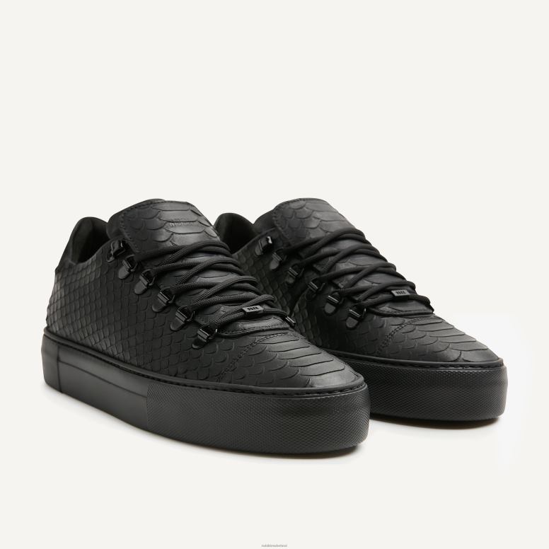 Nubikk Heren jagger python-sneakers H22BN54 schoenen zwart