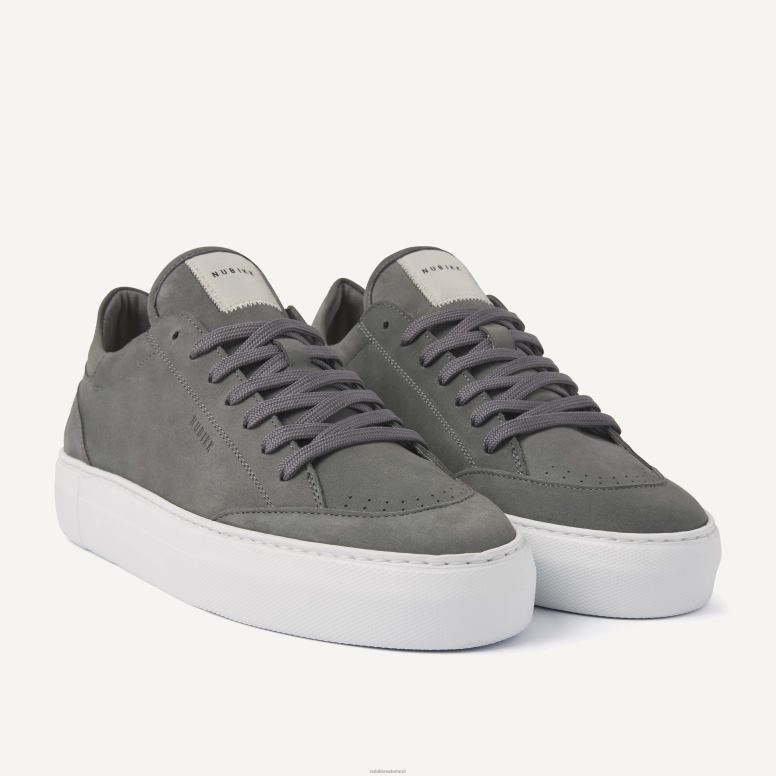 Nubikk Heren jagger tora sneakers H22BN45 schoenen donker grijs