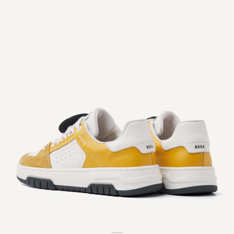 Nubikk kinderen mand buxton jr gele sneakers H22BN227 schoenen wit