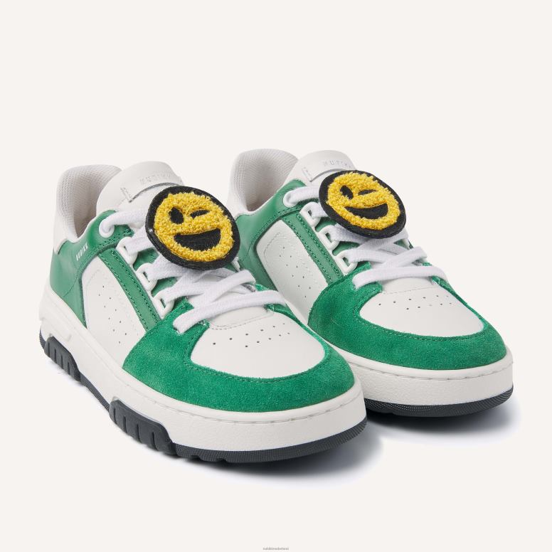 Nubikk kinderen mand buxton jr groene sneakers H22BN226 schoenen wit