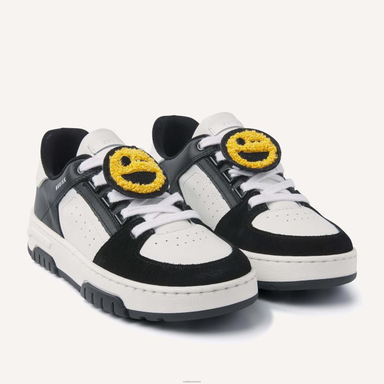 Nubikk kinderen mand buxton jr witte sneakers H22BN225 schoenen zwart