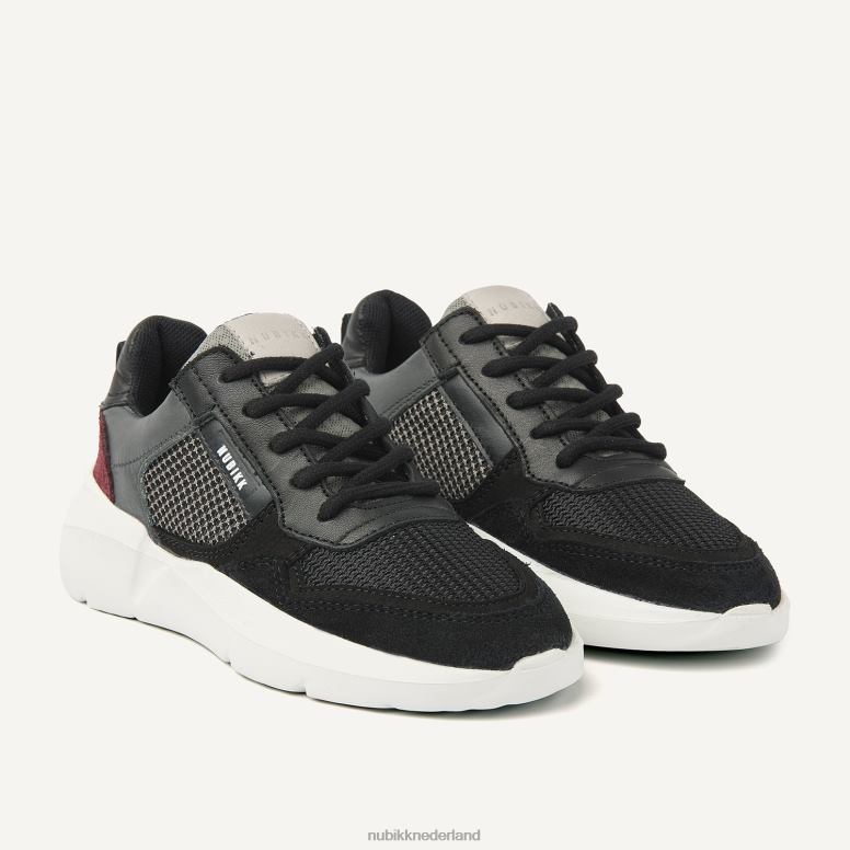 Nubikk kinderen roque road wave jr combi bordo sneakers H22BN228 schoenen zwart