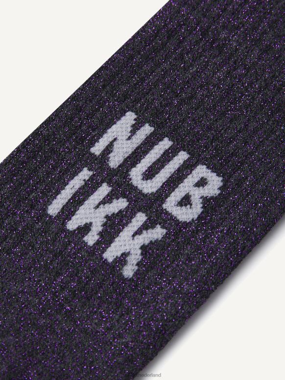 Nubikk vrouwen Nova glitter sokken H22BN209 accessoires paars