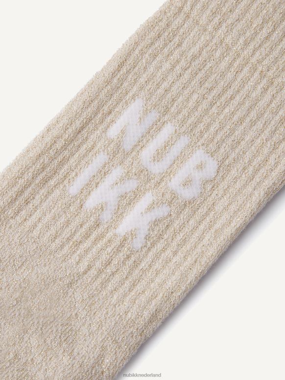 Nubikk vrouwen Nova glitter sokken H22BN210 accessoires beige