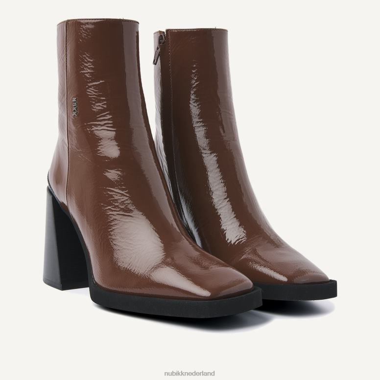 Nubikk vrouwen lana pilar ii lak enkellaarzen H22BN90 schoenen bruin