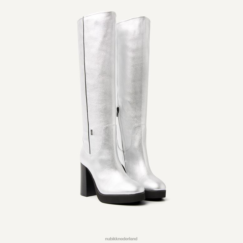 Nubikk vrouwen Hailey Rhode hoge laarzen H22BN196 schoenen zilver
