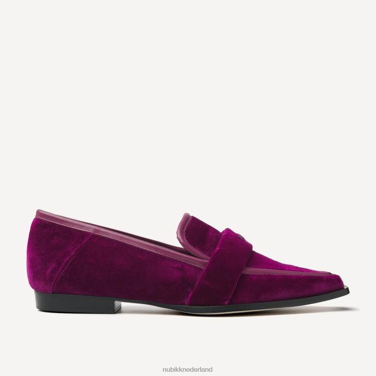 Nubikk vrouwen Delphine fluwelen loafer H22BN140 schoenen roze