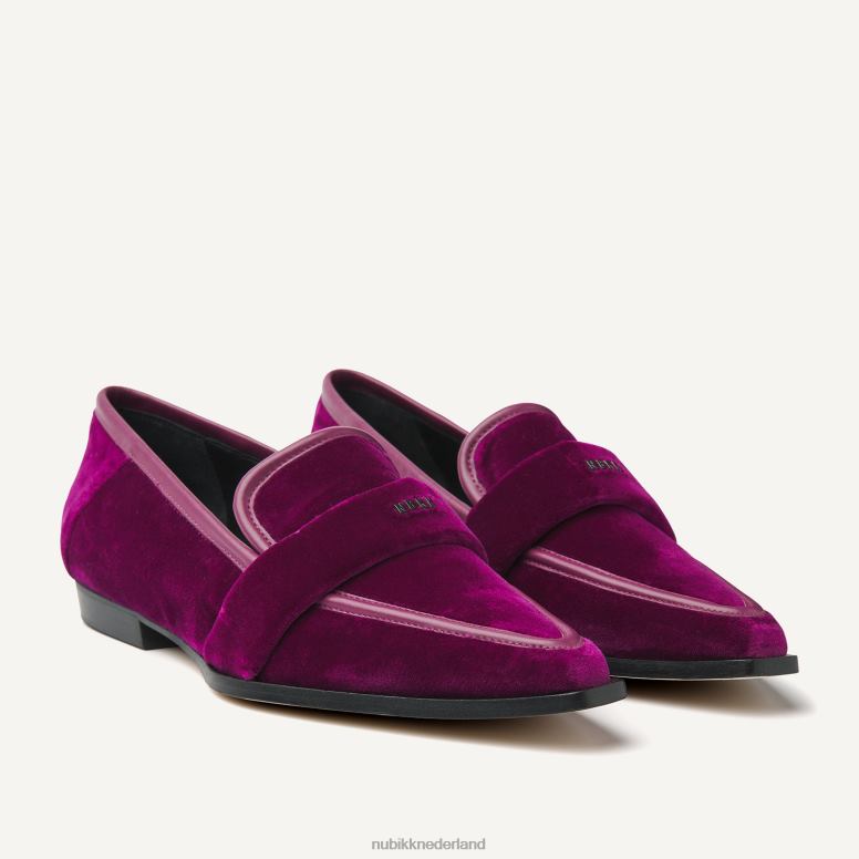 Nubikk vrouwen Delphine fluwelen loafer H22BN140 schoenen roze