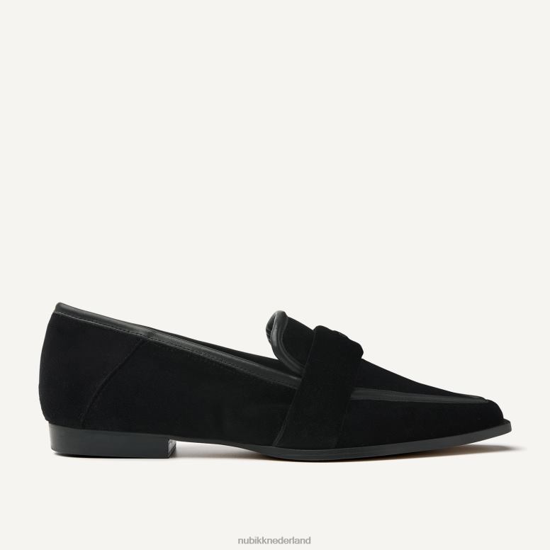 Nubikk vrouwen Delphine fluwelen loafer H22BN141 schoenen zwart