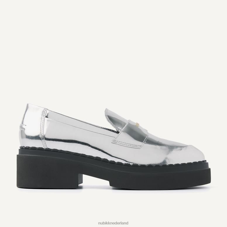 Nubikk vrouwen frankie metallic loafer H22BN150 schoenen zilver