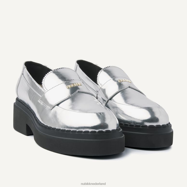 Nubikk vrouwen frankie metallic loafer H22BN150 schoenen zilver