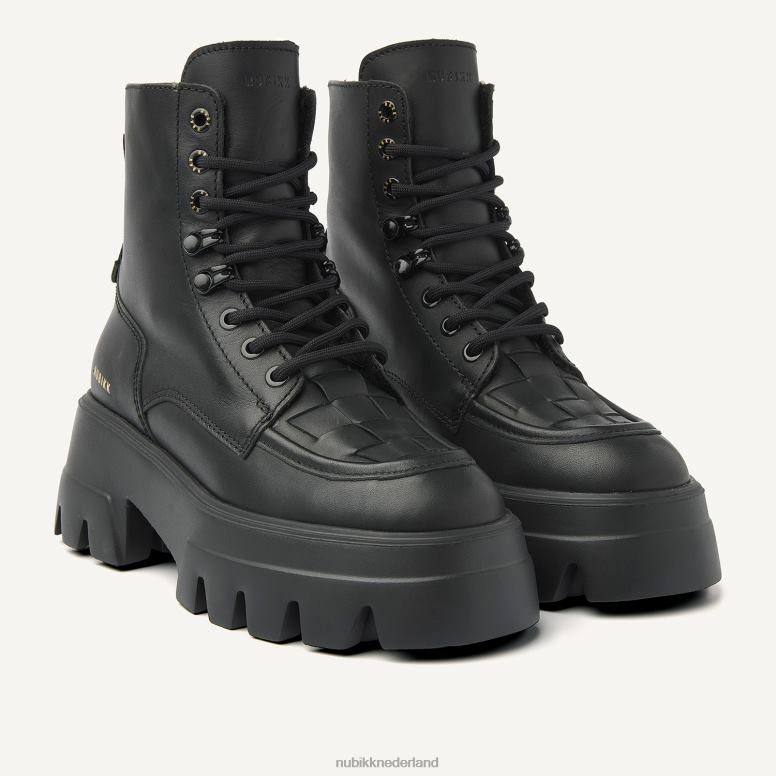 Nubikk vrouwen Flore sauvage bontlaarzen H22BN164 schoenen zwart