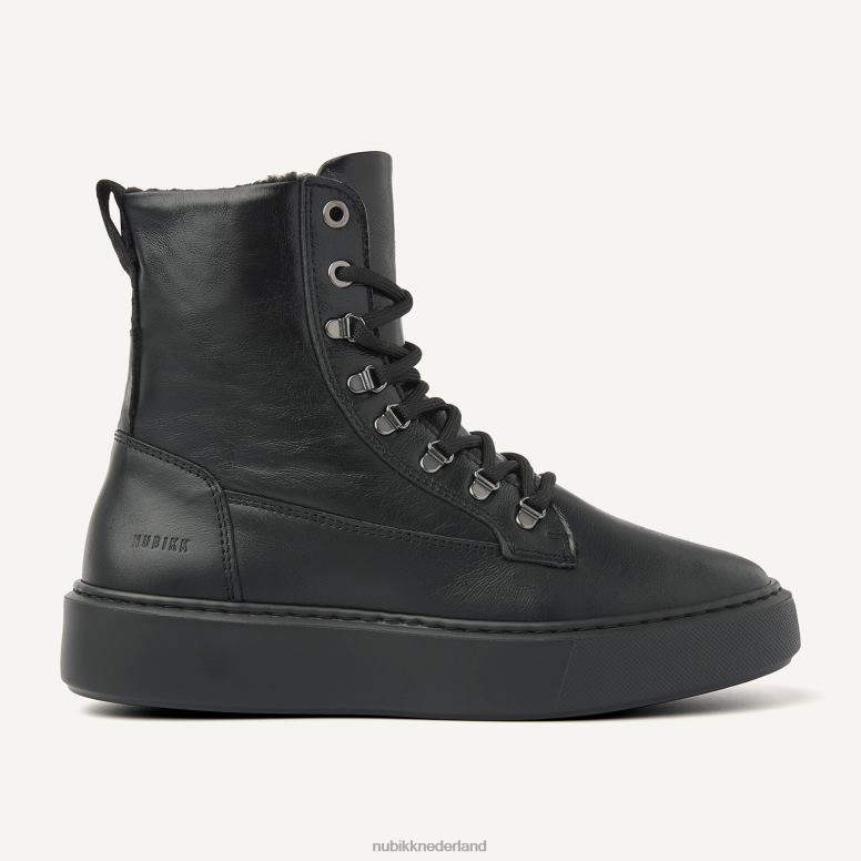 Nubikk vrouwen Vince dunya bont laklaarzen H22BN159 schoenen zwart