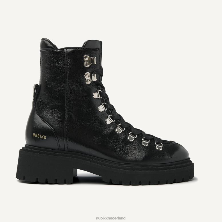 Nubikk vrouwen frankie berg laklaarzen H22BN96 schoenen zwart