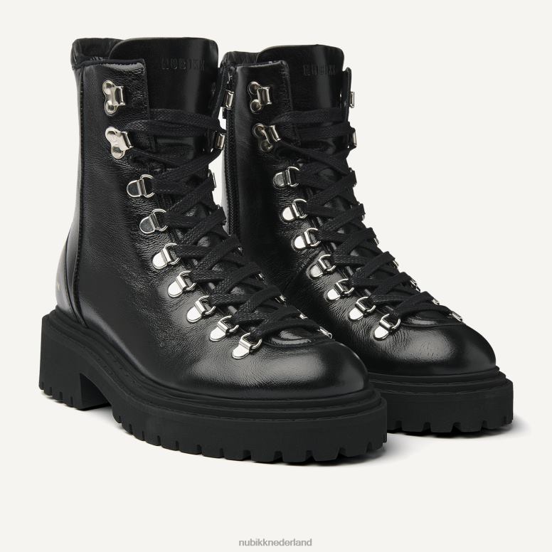 Nubikk vrouwen frankie berg laklaarzen H22BN96 schoenen zwart