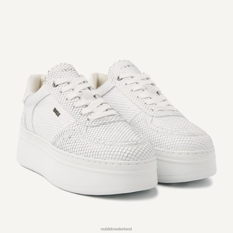 Nubikk vrouwen Bayou platform snake sneakers H22BN114 schoenen wit