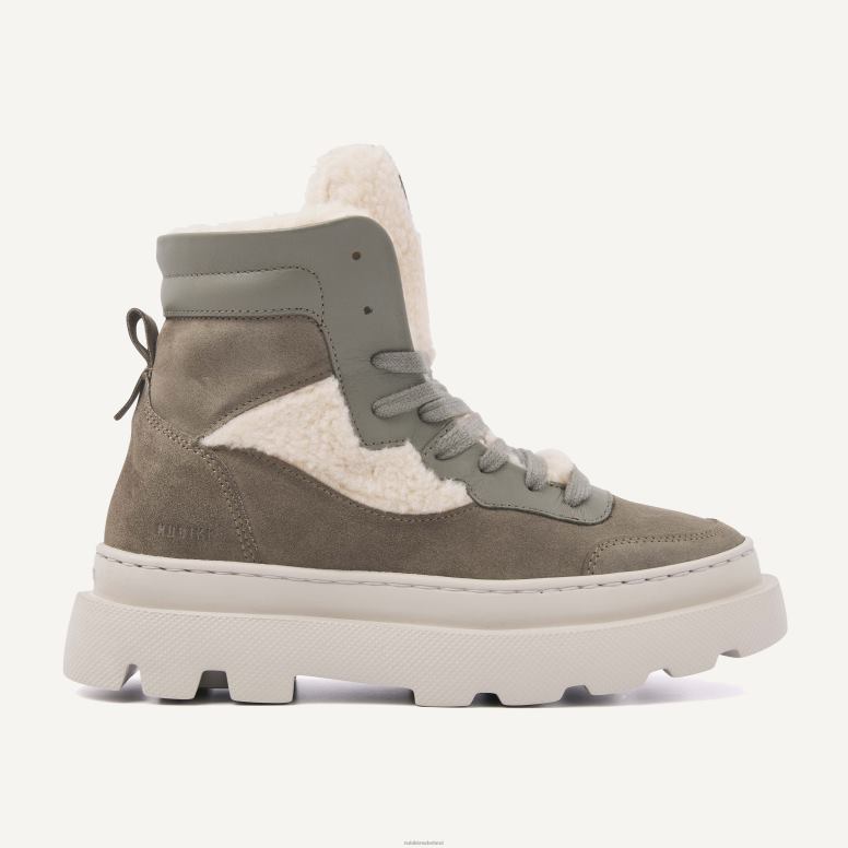 Nubikk vrouwen Hoge sneakers van monro macy-bont H22BN157 schoenen groente
