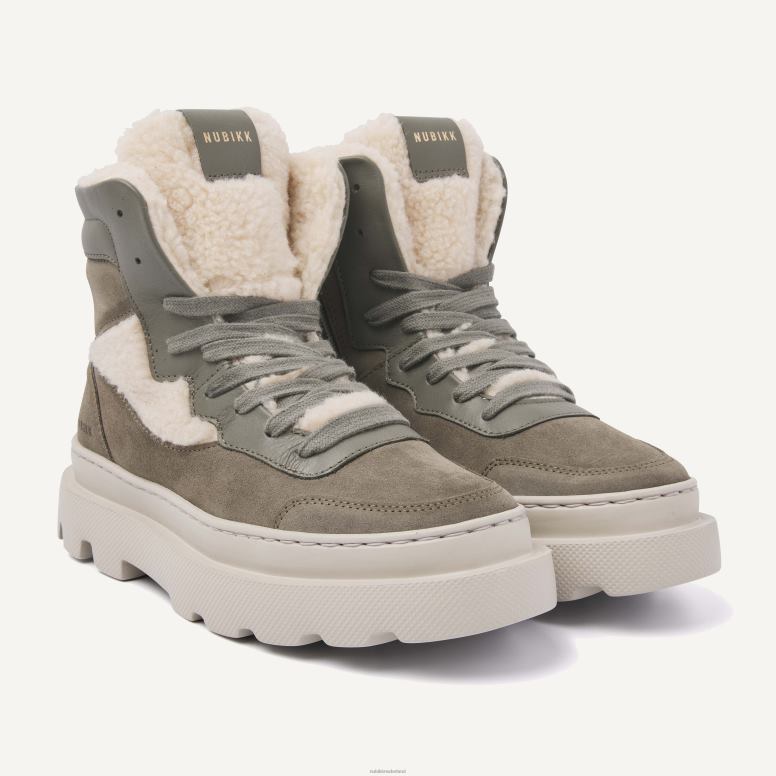 Nubikk vrouwen Hoge sneakers van monro macy-bont H22BN157 schoenen groente