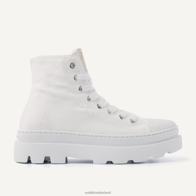 Nubikk vrouwen Monro Charly denim sneakers H22BN155 schoenen wit