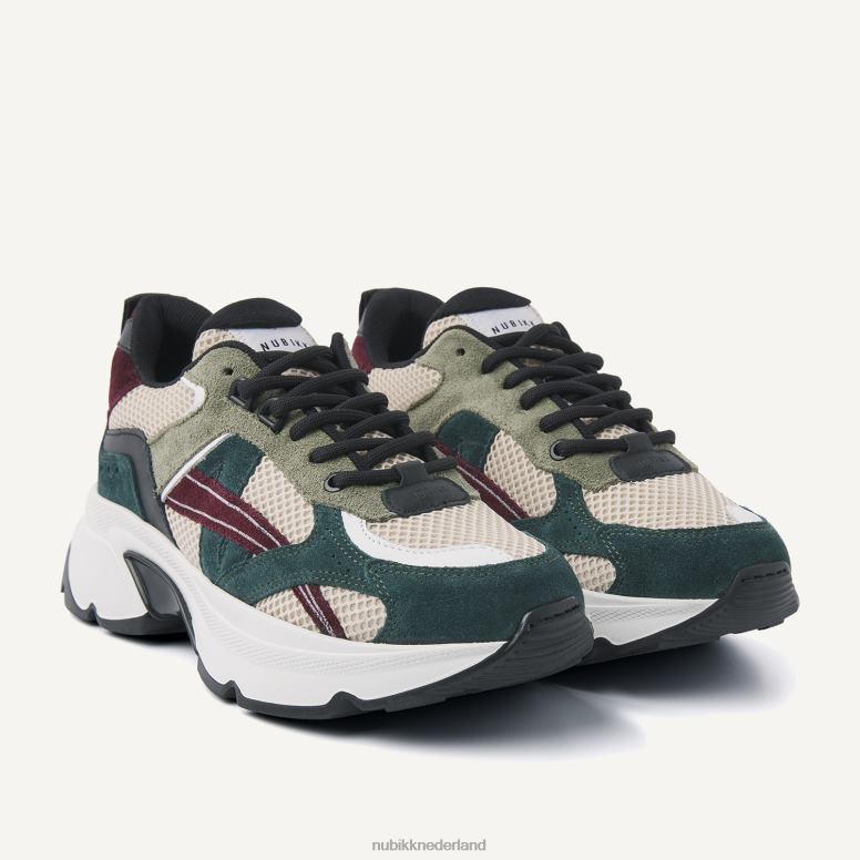 Nubikk vrouwen Ross Nomad-sneakers H22BN129 schoenen donkergroen