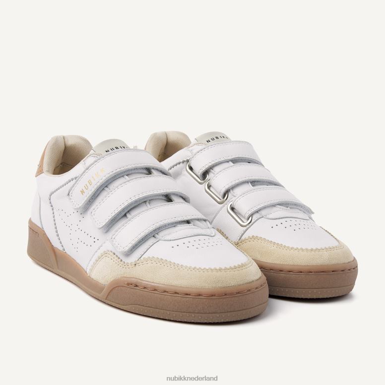 Nubikk vrouwen Sneakers met bosbessenbandjes H22BN109 schoenen wit