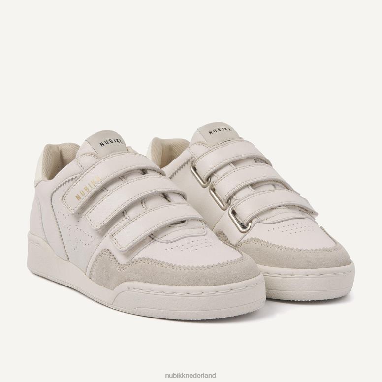 Nubikk vrouwen Sneakers met bosbessenbandjes H22BN111 schoenen gebroken wit